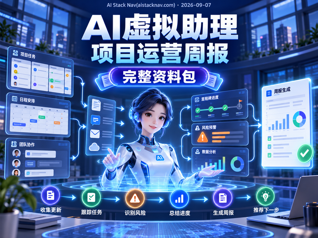 AI虚拟助理与项目运营周报完整资料包