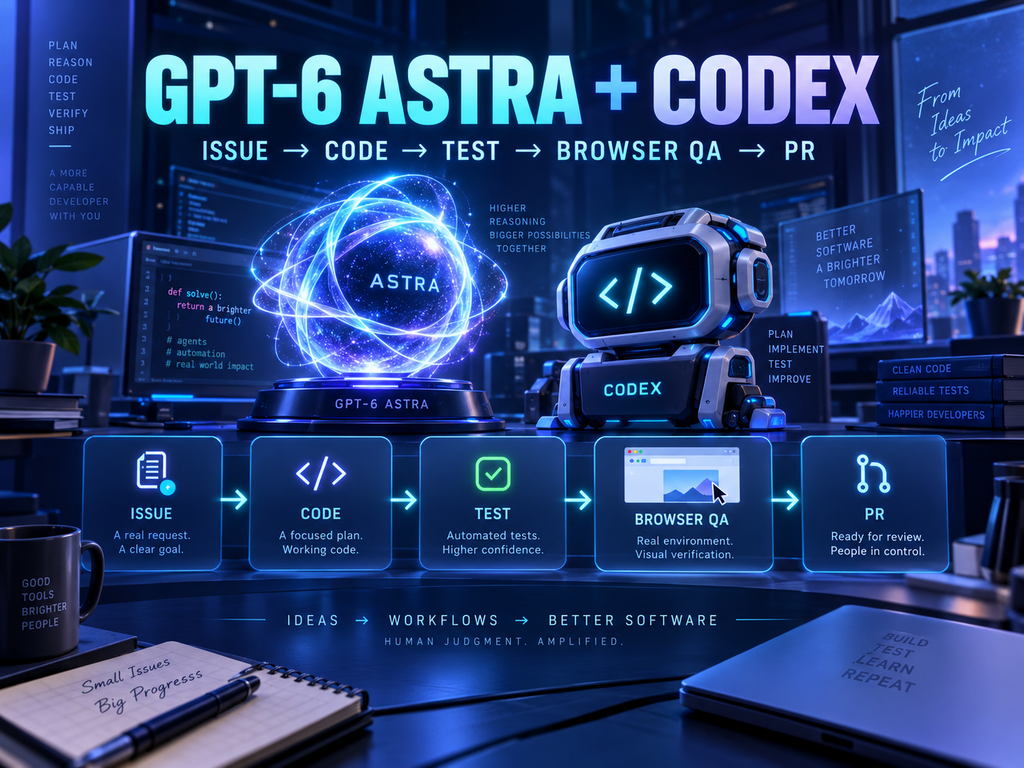 GPT-6 Astra + Codex：从 Issue 到代码、测试、浏览器 QA 与 PR 的完整 Agent 工作流