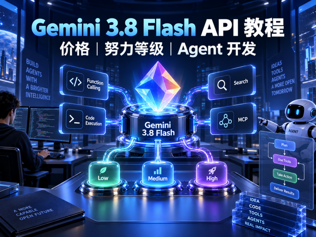 Gemini 3.8 Flash API价格努力等级与Agent开发教程封面