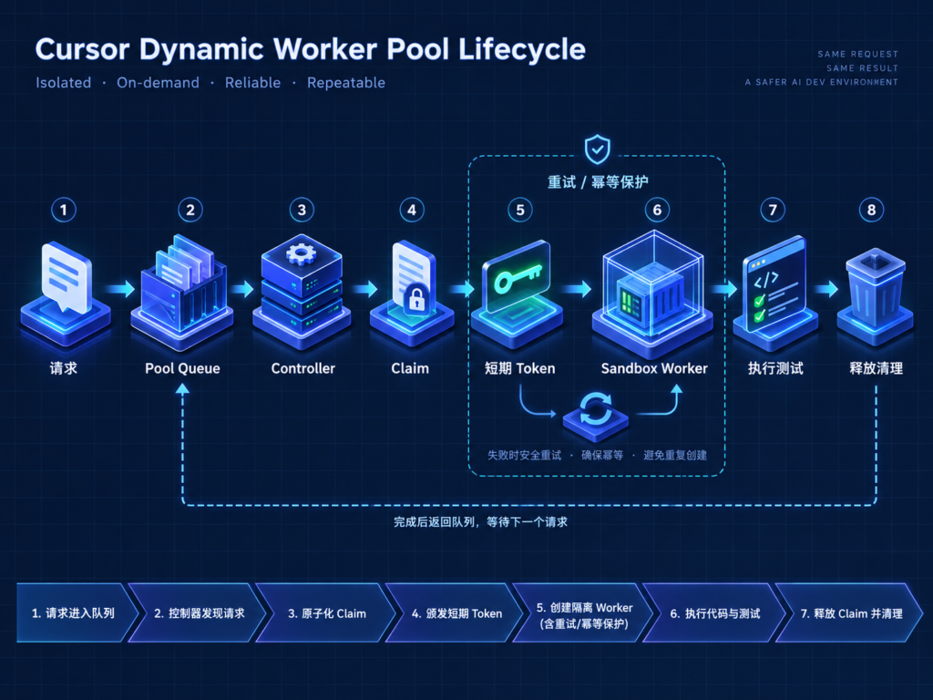 Cursor动态Worker Pool从请求队列到Sandbox执行的控制面架构