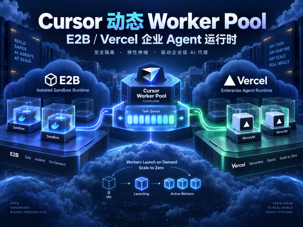 Cursor动态Worker Pool连接E2B与Vercel企业Agent运行时主题封面