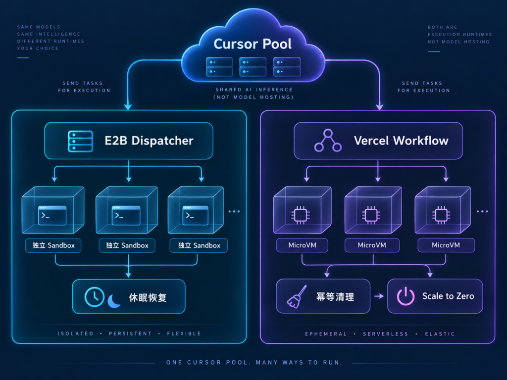 Cursor Worker Pool在E2B与Vercel Sandbox上的企业运行时对比