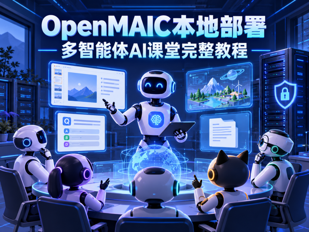 OpenMAIC本地部署与多智能体AI课堂生成教程封面