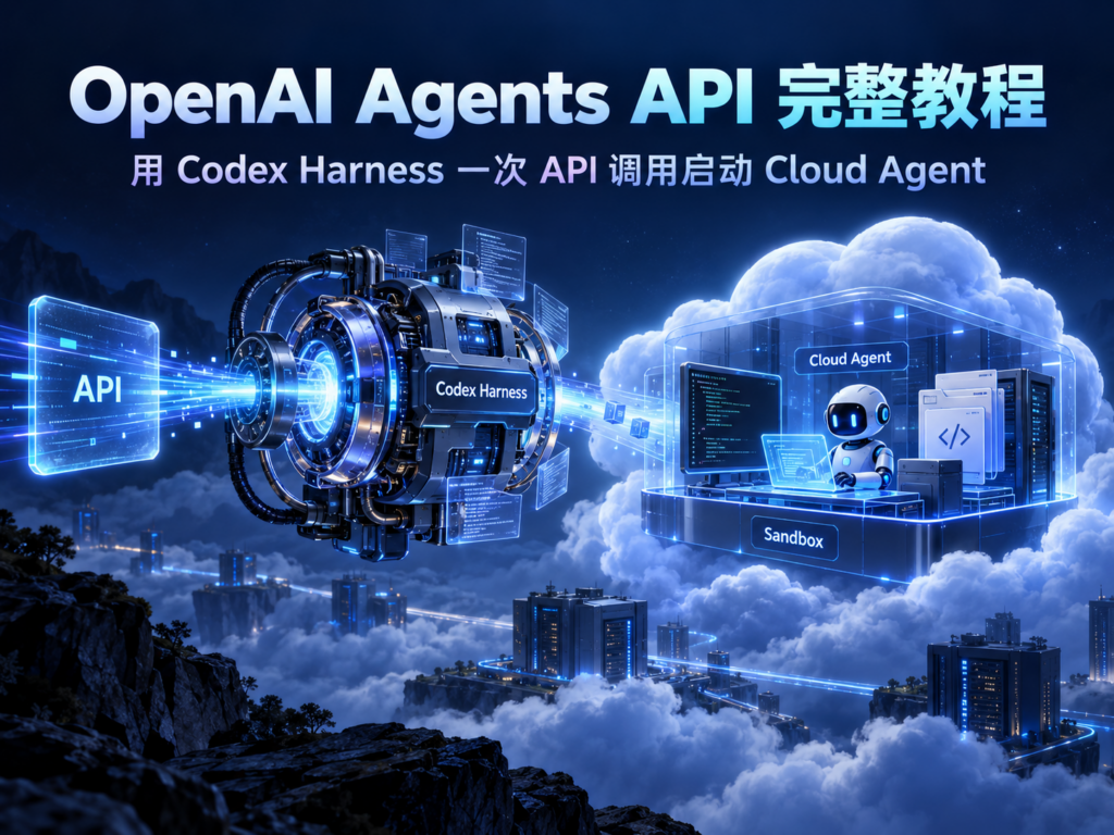 OpenAI Agents API通过Codex Harness一次调用启动Cloud Agent的科技感封面