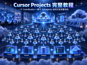 Cursor Projects一个Coordinator调度数千Subagents开发完整项目的科技封面