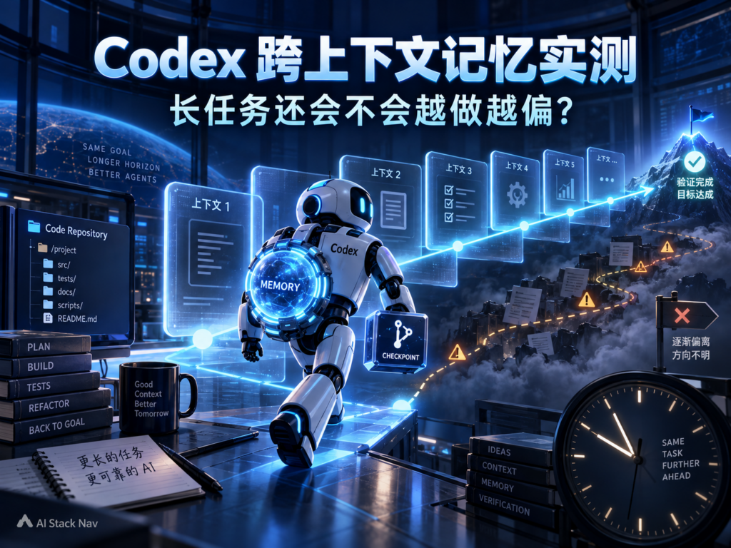 Codex跨上下文记忆与长任务防跑偏实测科技封面