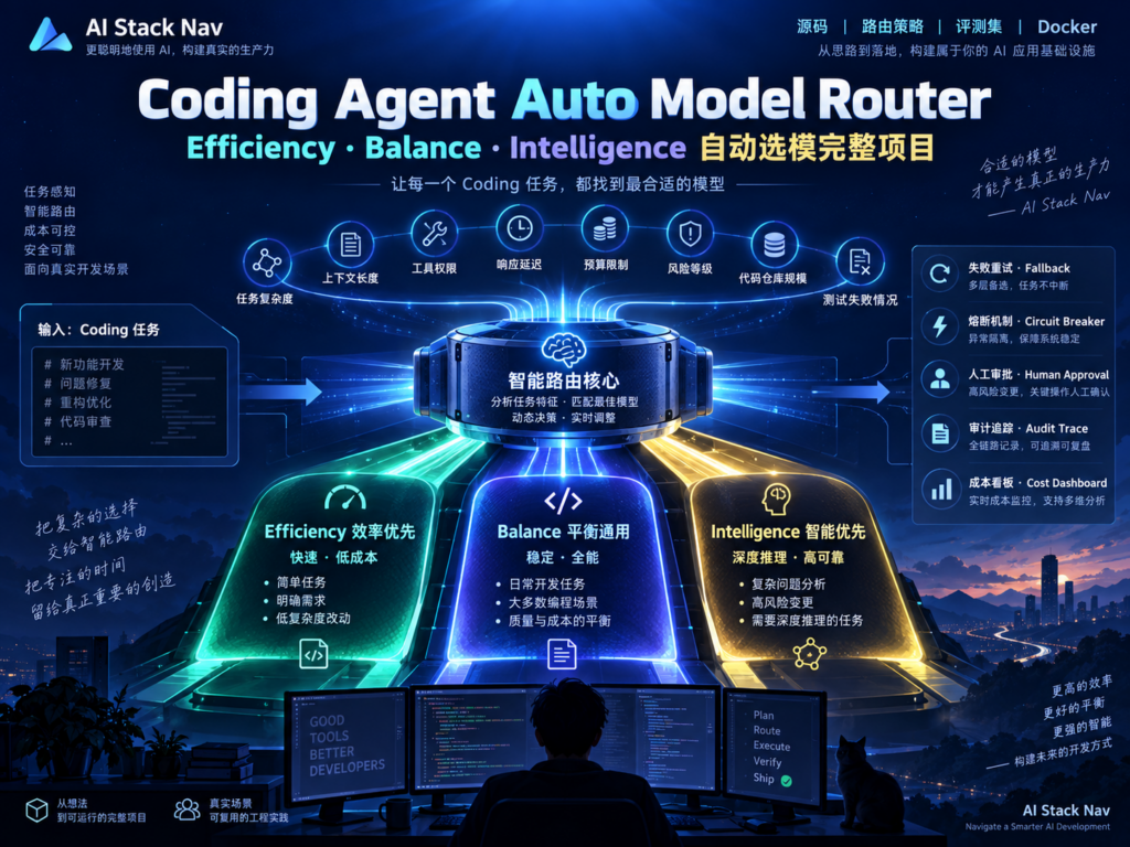 Coding Agent 在 Efficiency、Balance、Intelligence 三档间自动选模