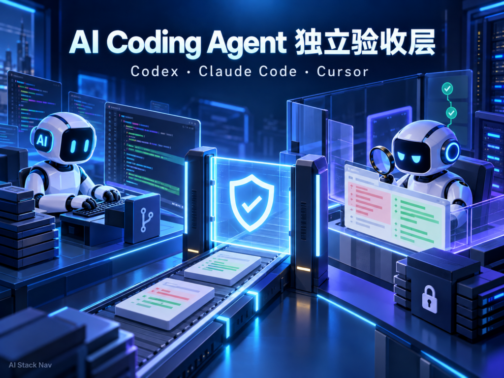 AI Coding Agent 独立验收层，Codex、Claude Code、Cursor 生成与 Review 分离