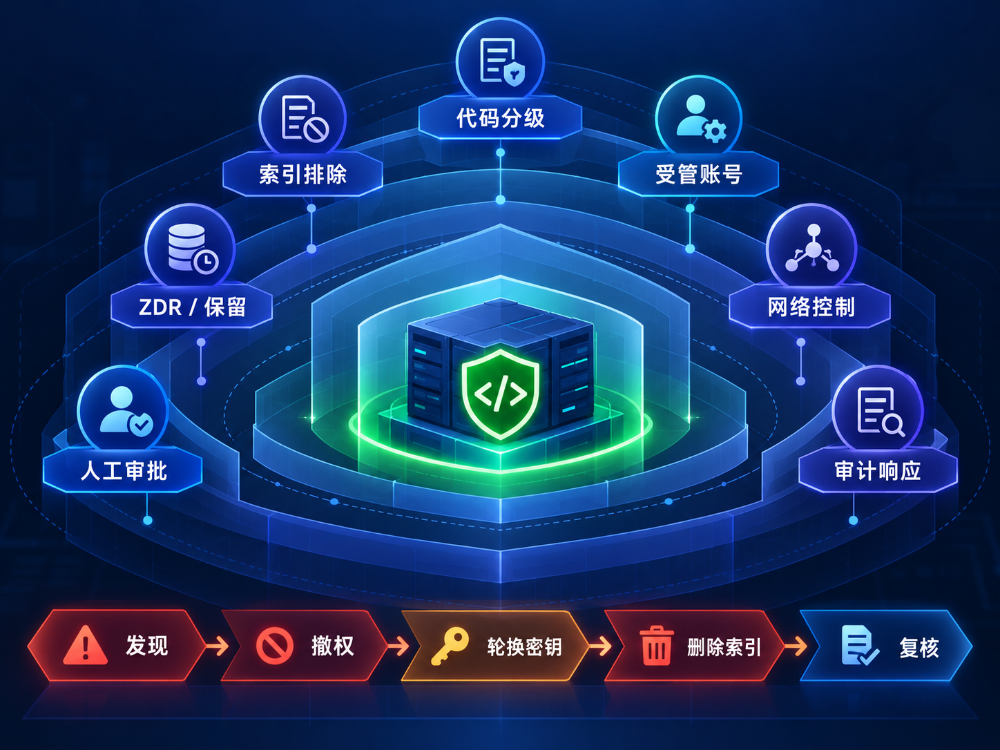 Coding Agent 代码索引安全选型与企业治理七层防线图