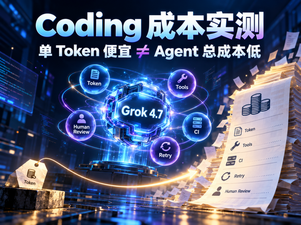 Grok 4.7 Coding Agent Token 单价与真实总成本对比封面