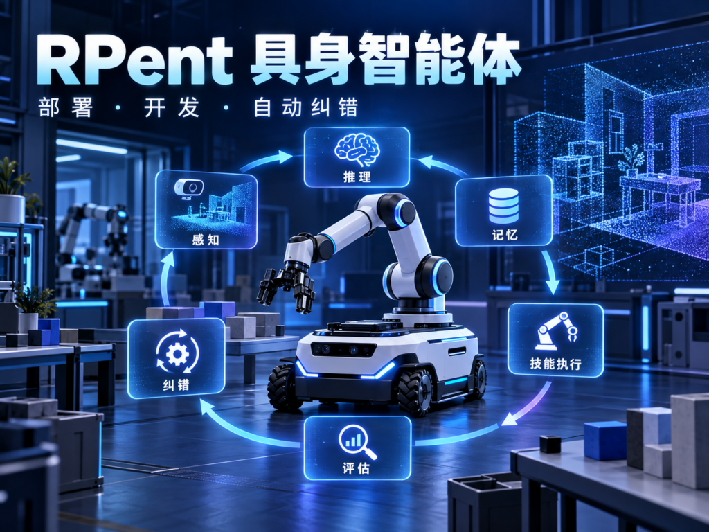 RPent 具身智能体感知推理记忆执行和纠错闭环