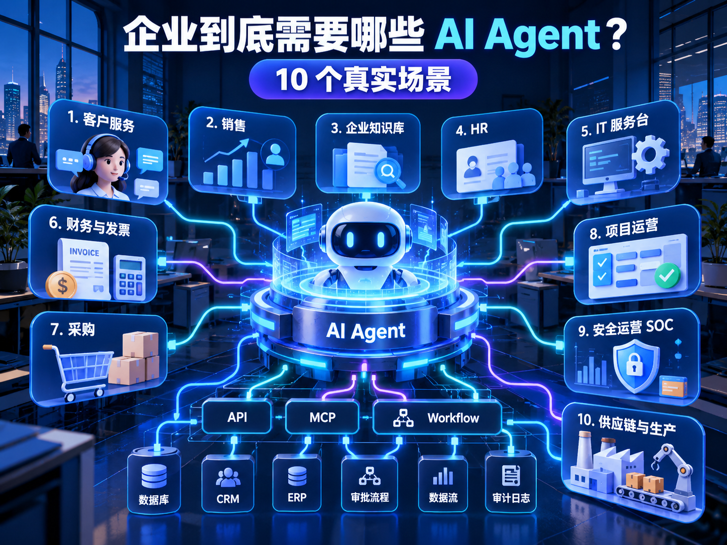 十个企业 Agent 场景封面