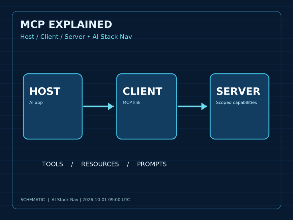 MCP 是什么：Host、Client、Server 与工具连接
